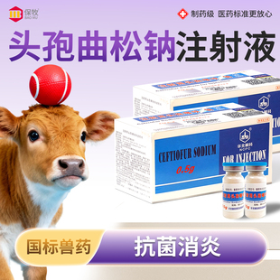 头孢曲松钠注射液头孢噻呋钠注射兽用针剂母猪牛羊用消炎抗菌兽药