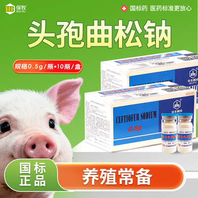 头孢曲松纳注射头孢噻呋钠针剂猪牛羊兽用呼吸道感染产后消炎兽药