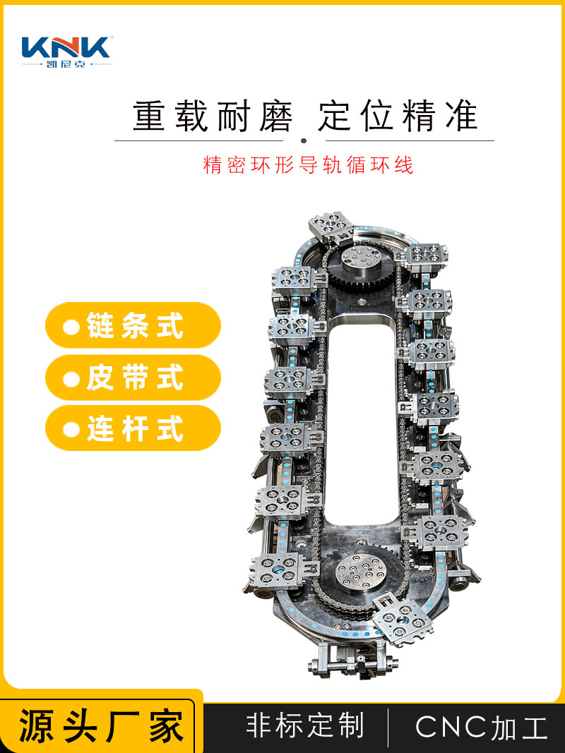 Knk椭圆环导轨精密循环炼条输送线矩形轨道圆弧导轨制造商
