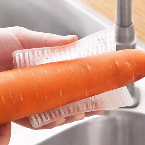 Fruit and Vegetable Cleaning Brush, Kitchen Sink Drain Baske