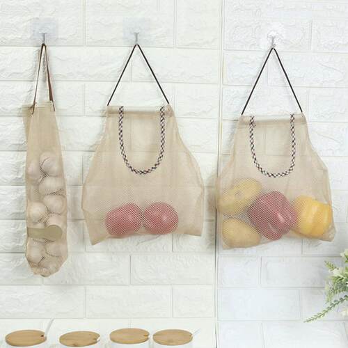 Wall-mounted Kitchen Fruit and Vegetable Storage Bags, Porta
