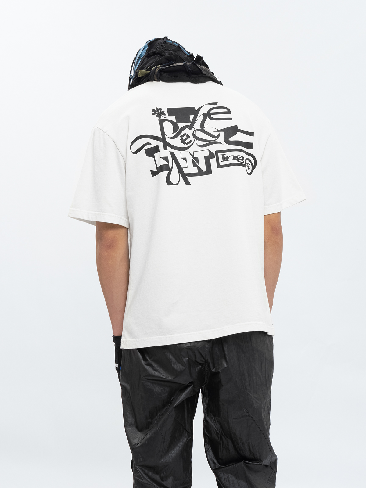 花体组合字短袖opfor百搭纯色潮