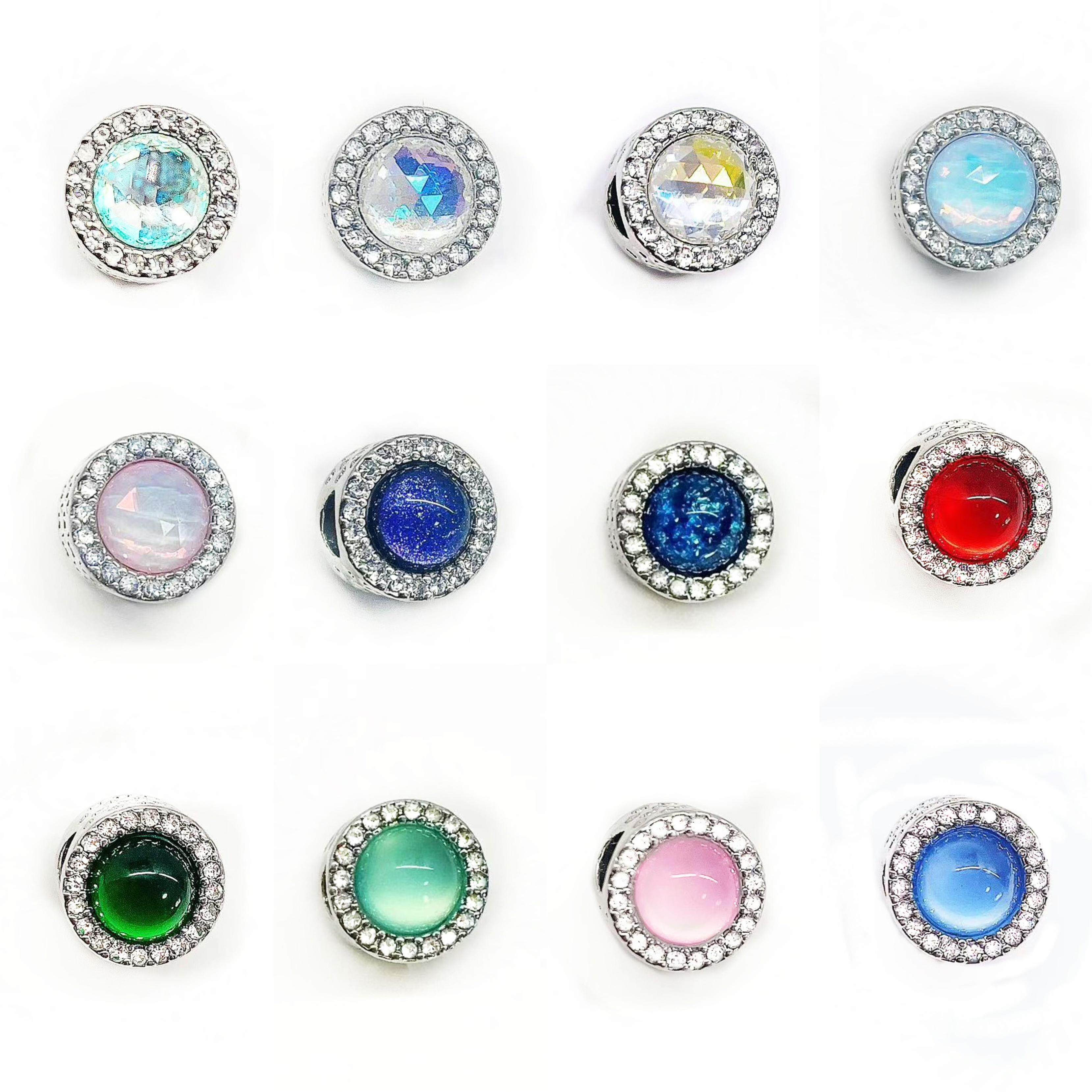 潘家海洋之心风格配件点钻隔珠手链项链饰品手工合金材料DIY手链