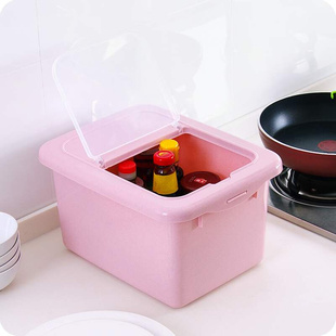rice storage box beans container cover plastic 10kg