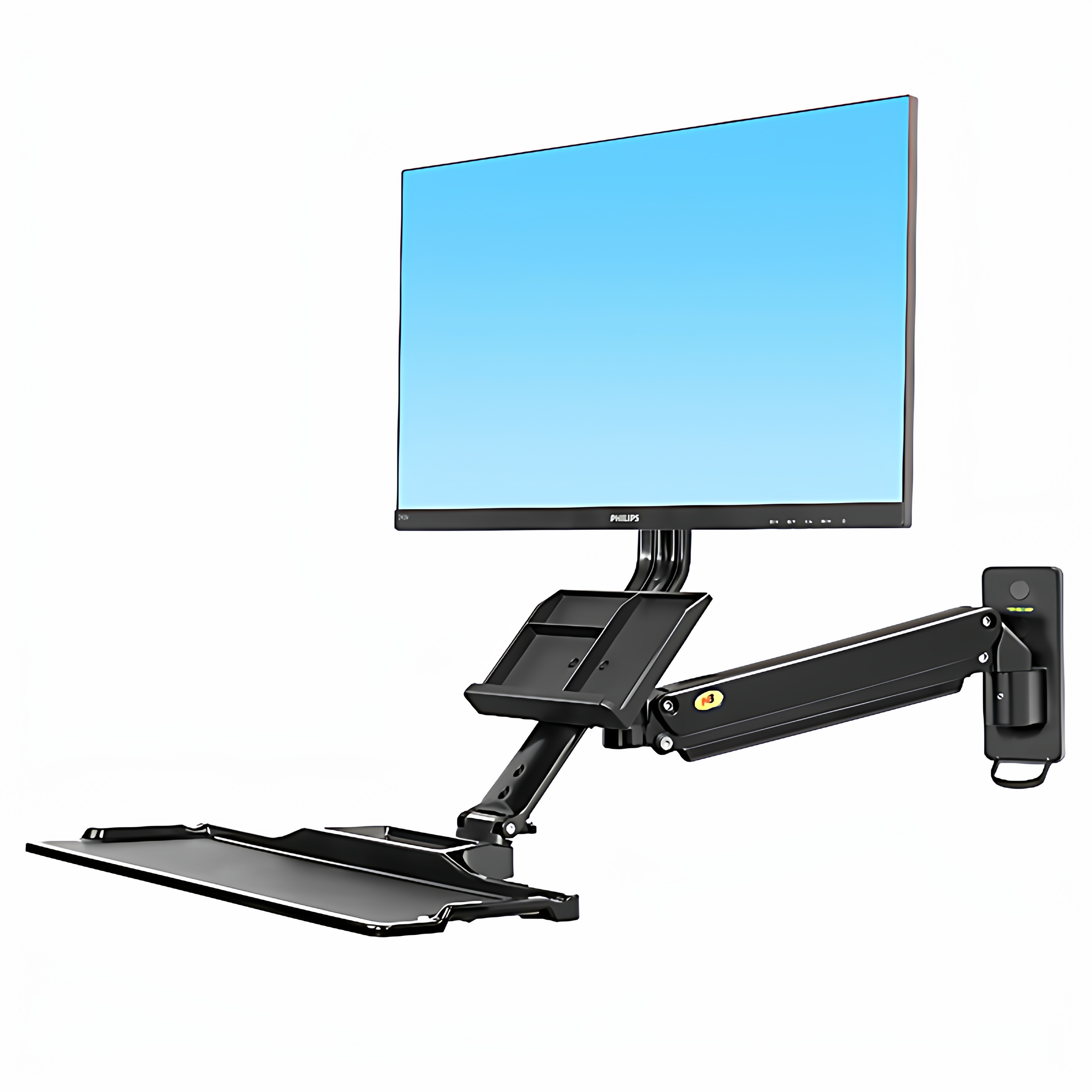 NHD32显示器支架壁挂式键盘托架一体式悬臂支架 NHD39-L600/L450,