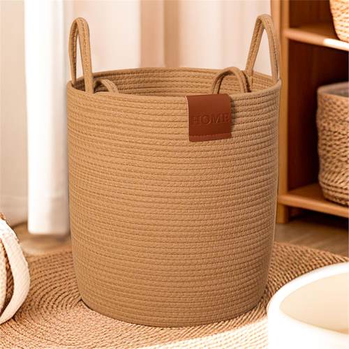 ins民宿棉绳脏衣篮编织篓