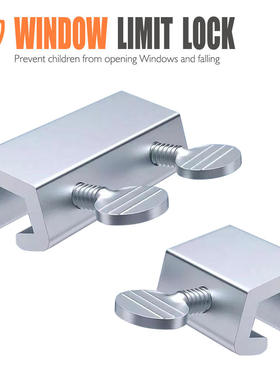 Round handle silver stainless steel window lock, no punchin