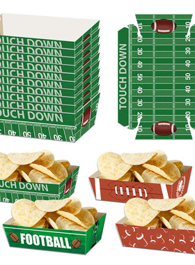 Super Bowl Decoration Desktop Potato Chips Snack Box Rugby
