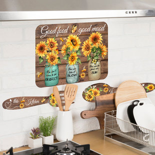 ATW9001-YJ tableware sunflower potted butterfly stickers ki