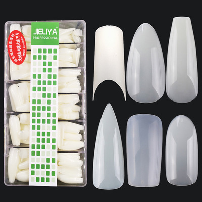 Nail free nail art box with 500 pieces of oval trapezoidal