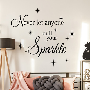 Star Wall Stickers MS1531 Guest Proverbs Bedroom Back Never