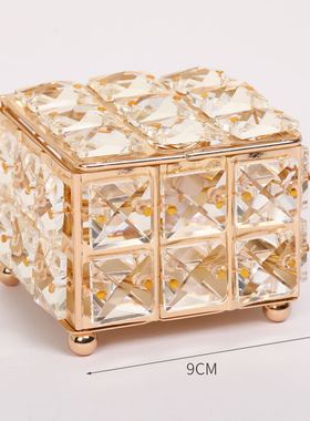 2024 Crystal Makeup Storage Box Crafts Ornament Light Luxur