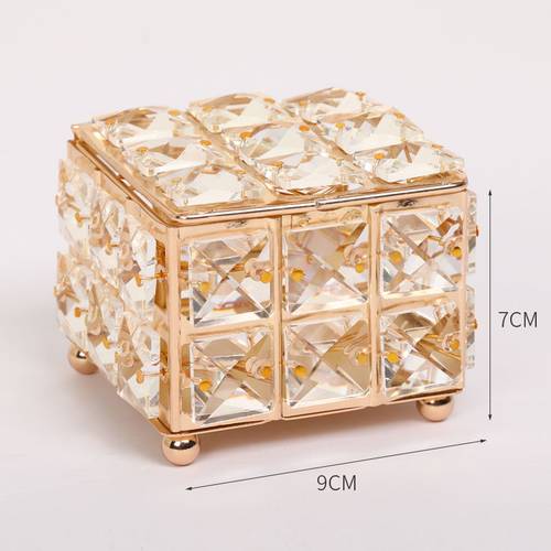 2024 Crystal Makeup Storage Box Crafts Ornament Light Luxur