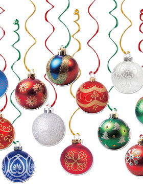 2024 Christmas decoration props, colorful paper Christmas b