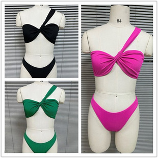 2024 swimsuit sexy plus size bikini quick drying sloping sh