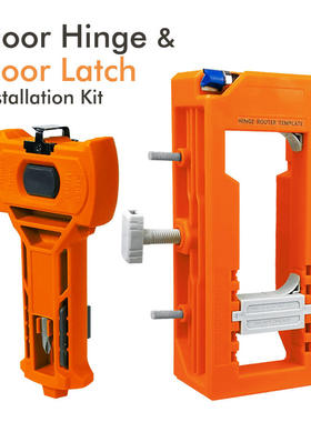 Door hinge and latch installation kit, door hinge mortise t
