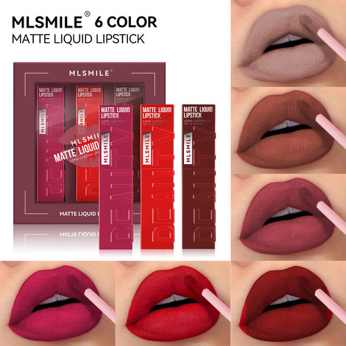 Non stick matte lip gloss set, non fading lipstick, waterpr