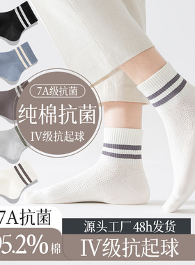 Cotton socks for men, midsole, spring and summer mesh, thin