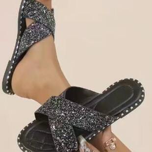 Flat bottomed Greet slippers for women, women's slippers, o