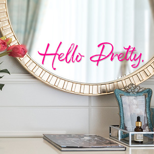 Inspirational Pink Phrases Mirror Glass CT7055 stickers