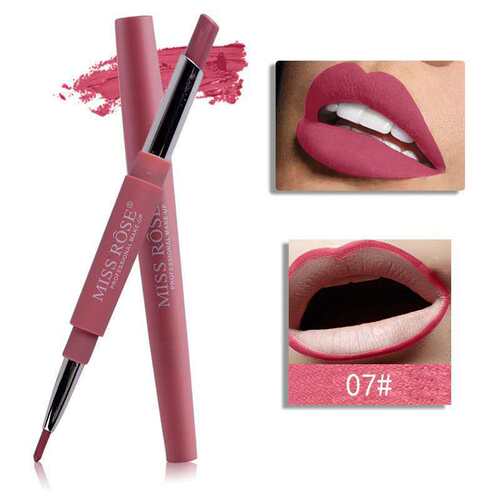 【 Warehouse 】 MISS ROSE Double Head Lipstick Pen Rotating