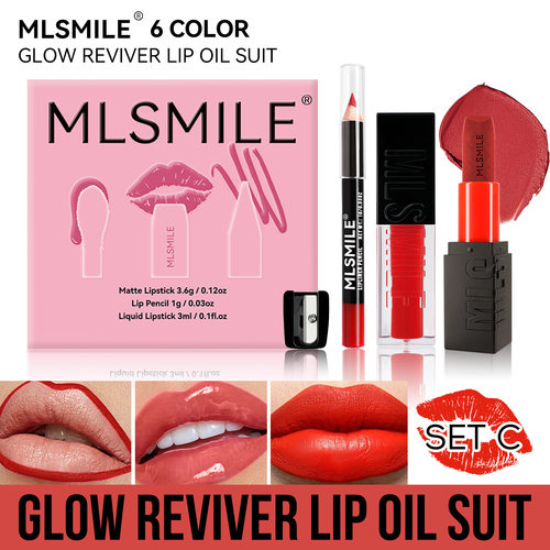 Mixed matte lipstick set easy to color and moisturize lipli
