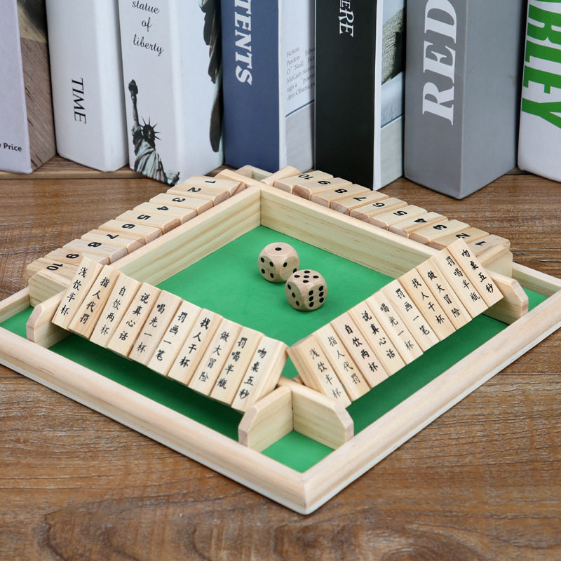 Wooden Four sided Flip Game KTV Bar Friends Gathering Leisu