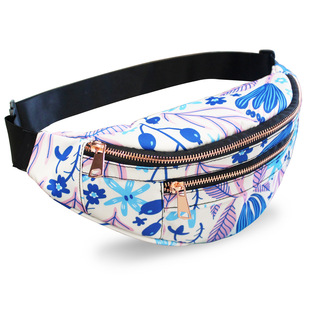 Sports men's waist bag, waterproof nylon small bag, outdoor