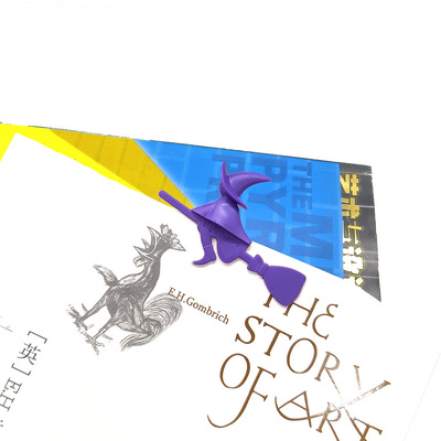 Office 3D Stereoscopic Flying Man Witch Shaped Bookmark Fun