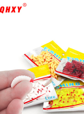 Luya bait soft bait four-color bread worm 2cm/0.4g Makou pl