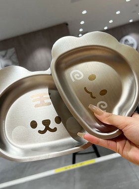 304 stainless steel children's dining plate, home anti drop