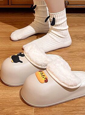 Cotton slippers for women in winter 2024, detachable for in