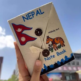 Handmade Notebook niche Nepal student Plant DIY poc Lokata