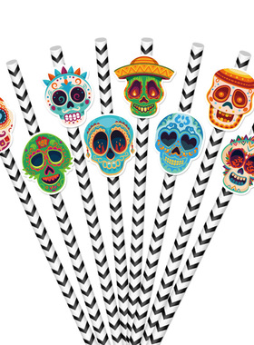 Decoration props for the Day of the Dead, one-time flag ins