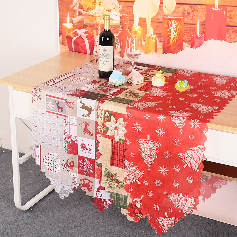 2024 Creative New Christmas Decoration Printed Cloth Table