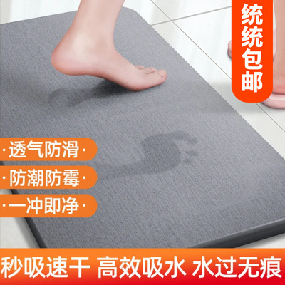Diatom mud absorbent anti slip mat, foot pad, bathroom door