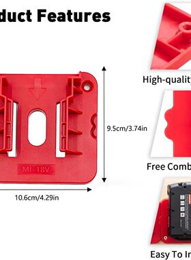 Battery base wall mounted suitable for Milwaukee M1818V bat