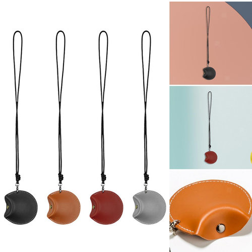 Same PU leather Bluetooth earphone storage bag, neck hangin