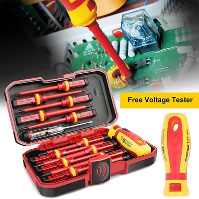 13 piece VDE insulated screwdriver set, high-voltage resist