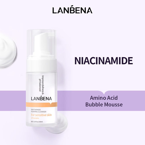 LANBENA Niacinamide Mousse Facial Cleanser 100ml FOMING CLE