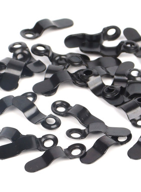 Black bow shaped shrapnel backplate, silver pressure plate,