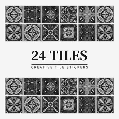 Nordicflowertiles24pieces
