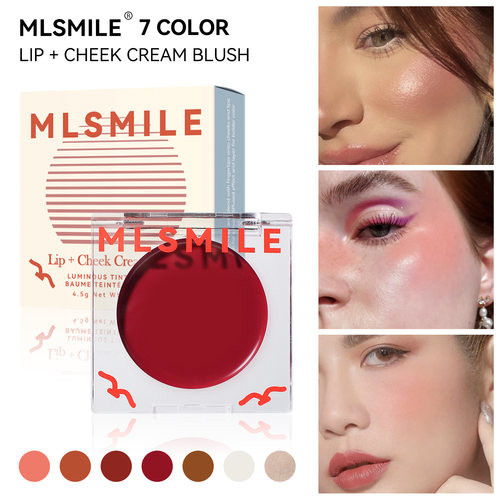 Moisturizing powder blusher cream, lip moistening, natural