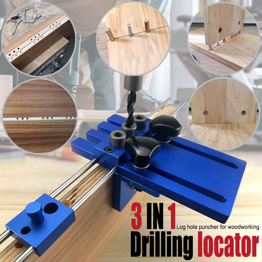 Three in one hole opener, wooden embedded part locator, rou