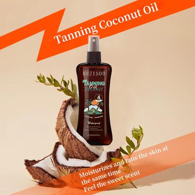 Tanning Coconut Oil helps to brighten and darken the comple