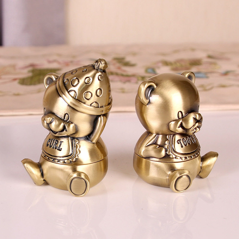 High end baby bear baby teeth collection box, classic stora