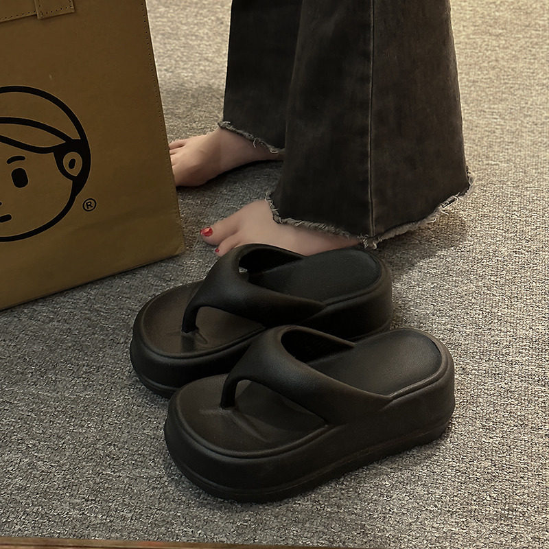 Summer EVA thick sole 7cm flip flops for women, height incr