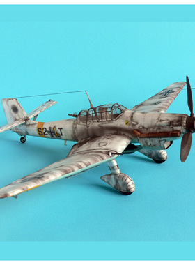 Paper model 1:33 German Ju-87 D-3 Stuka dive bomber aircraf