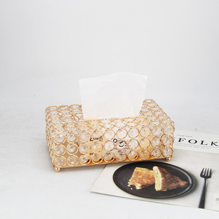 Hollow crystal tissue box, living room, coffee table, hotel