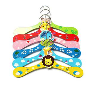 Cartoon wooden baby dog clothes hanger, cute pet clothes ha